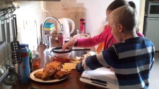 Kids in the kitchen making apple pie [upl. by Marrin]