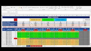 Call Center Staff Scheduler or Workforce Management Tool using Excel  VBA [upl. by Ylloj438]