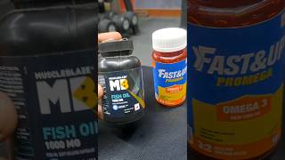 Muscleblaze Fish oil Vs Fastampup promega fish oil shorts [upl. by Garihc]