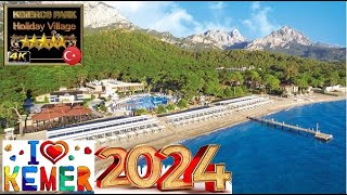 4K KIMEROS PARK HOLIDAY VILLAGE 2024 KEMER ЛИЧНОЕ МНЕНИЕ GOOD BEACH RESORT ANTALYA TURKEY [upl. by Roseanna]