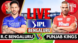 IPL 2024 Live RCB vs PBKS Live Match  IPL Live Score amp Commentary  Bangalore vs Punjab Live Match [upl. by Laehcar]