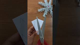 Christmas snowflakes ✨ how toake christmas snowflakes with paper christmas merrychristmas [upl. by Abil]