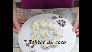 Bolitas de coco y leche condensada  MenuInventamos [upl. by Maren93]