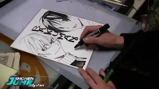 Famous mangaka draw Tite KuboMasashi KishimotoTakeshi ObataEiichiro Oda [upl. by Ecinna]