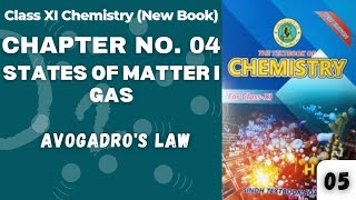 Ch 4 States Of Matter Gas  Avogadros law Class 11 chemistry new book  Sindh board [upl. by Cade]