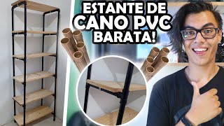 COMO FAZER UMA ESTANTE DE CANO PVC  DIY Estilo industrial [upl. by Akemrehs]