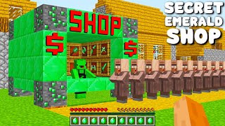 Why did I OPEN MY SECRET EMERALD SHOP FOR VILLAGERS in Minecraft  NEW EMERALD SHOP [upl. by Arbed]