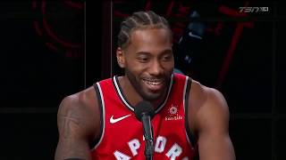 Kawhi Leonard laughs at Media Day and says he is a fun guy [upl. by Jeannine406]