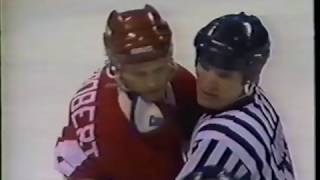 Bob Probert Vs Vincent Riendeau 040691 [upl. by Enirolf945]