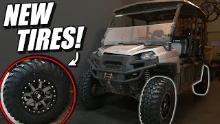 Custom 6x6 Polaris Ranger on 35in tires 12in of lift mudtruck offroad liftedtrucks polaris [upl. by Eyahs901]