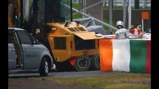 JULES BIANCHI CRASH Fomula one 20141005 JAPAN SUZUKA F1 GP [upl. by Odetta671]