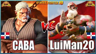 Street Fighter 6 🔥 CABA GUILE Vs LuiMan20 DHALSIM 🔥Best Room Match🔥FightingGameWorldX [upl. by Ahsiened275]