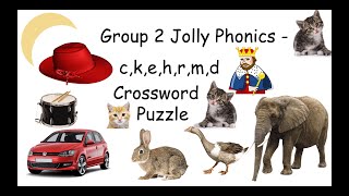 Jolly Phonics Group 2 Crossword PuzzleRead Words Beginning with ckhermd Sounds [upl. by Behnken]