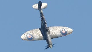 Spitfire great aerobatic display Midlands Air Festival [upl. by Ilehs]