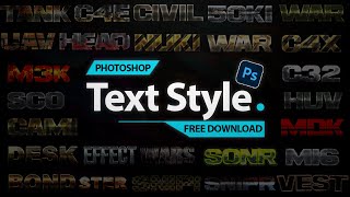 FREE TEXT STYLE PACK  Free Download Photoshop [upl. by Hayse]