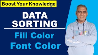 Data Sort by Fill color  Data sort by font color  Excel tutorial [upl. by Eilah]