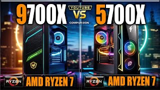 9700X vs 5700X Benchmarks  Tested in Games and Applications [upl. by Olen]