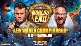 AEW World Championship MJF v Samoa Joe  AEW Worlds End LIVE Tonight on PPV [upl. by Mussman49]