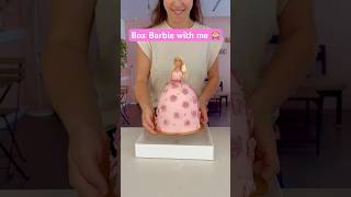 Box this Barbie Cake with me 💕🌸 A gorgeous cake needs a beautiful box thanks to olbaa ✨ [upl. by Htnicayh]