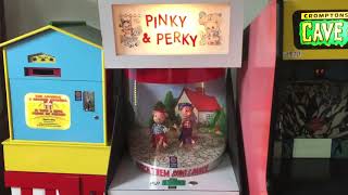 Coin Operated Pinky And Perky Puppet Show Amusement Arcade Machine [upl. by Hsaniva]