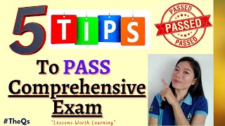 5 TIPS amp SECRETS to PASS the COMPREHENSIVE EXAM Graduate Studies  Remark PASSED  TheQsAcademy [upl. by Anelhtak]