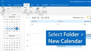 How to create multiple calendars in Outlook [upl. by Ryder]