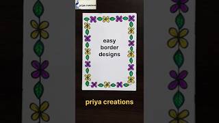 10 Border Designs  side border designs  Beautiful Border Design  Project Work Designs shorts [upl. by Nahor]