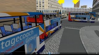 Omsi 2 tour 656 NewCastle bus 36 City Centre  Fenham  Stagecoach Dennis ALX400 [upl. by Arakahs]