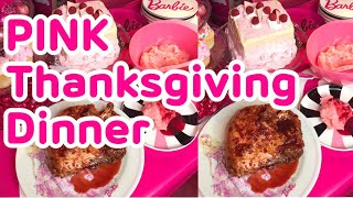 COOKING PINK THANKSGIVING FOOD♡AZUSA BARBIE [upl. by Nelyt]