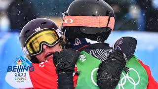 Baumgartner Jacobellis combine for mixed team SBX gold  Winter Olympics 2022  NBC Sports [upl. by Norha]