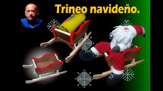 Trineo navideño en madera los planos en el videoemilianodiaz5179 [upl. by Anaylil156]