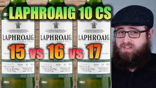 Laphroaig 10 Cask Strength Batch 15 vs 16 vs 17  Whisky Review 209 Extra [upl. by Akaya]