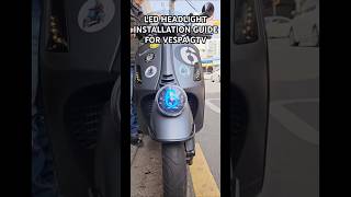 YIAALUX Led Headlight Installation Guide for Vespa GTV [upl. by Nathan]