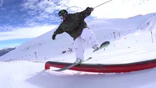 Snowpark Skiing In Andorra  Henrik Harlaut [upl. by Eillam]