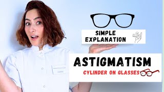 Astigmatism👀👓 Cylinder error glasses simple explanation [upl. by Aihtebat]