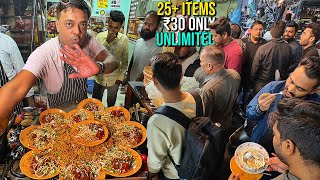 30 Rs MOST HONEST 😇 MAN selling Ultimate Chinese Thali  Miya Biwi Panipuri 😍 Street Food India [upl. by Ku]