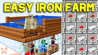 MINECRAFT 119 IRON FARM TUTORIAL  Easy Efficient [upl. by Quill324]