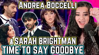 Andrea Boccelli And Sarah Brightman Time To Say Goodbye  Opera Singer Reacts LIVE [upl. by Refanej301]