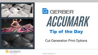 AccuMark Tip of the Day  Cut Generation Print Options [upl. by Ellevel]