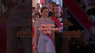 Tiaras Parade at the Royal banquet in Norway Queen Mary wears The Pearl Poire for the first time [upl. by Enyrehtac]