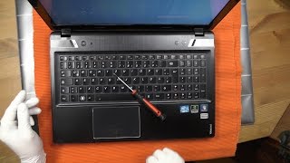 Lenovo Ideapad Y580 Y585 Repair Disassembly Cleaning Fan [upl. by Aiela]