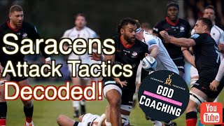 Rugby Analysis Saracens Attack Tactics amp How They Lead to Tries Saracens v Worcester GDD Coaching [upl. by Nnylhtak]