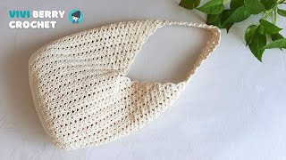 DIY Crochet Bag  Crochet Shoulder Bag Tutorial  Wonderful Crochet Pattern  ViVi Berry Crochet [upl. by Avron]