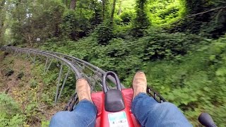 Gatlinburg Mountain Coaster onride HD POV 60fps Moonshine Mountain Coaster [upl. by Kired]