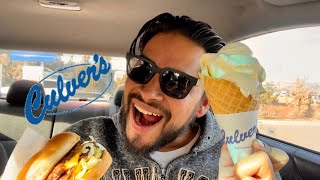 Harry Tries To Eat “Culver’s” Waffle Cone Ice Cream Before It Melts “Culver’s” Food Review [upl. by Ettevets587]