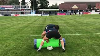 Rugby training drill to help with the breakdown [upl. by Ellesij491]