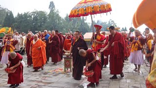 During the arrival of His Holiness Kenting Tai Situ Rinpoche at Karma Thegsum Dechenling Monastery [upl. by Sioled975]