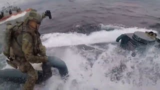 Suspected narcosub dramatically boarded by US Coast Guard [upl. by Duax228]