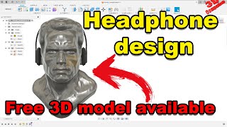 Fusion 360  Headphone design using a mesh as a 3D reference [upl. by Ennayelhsa]