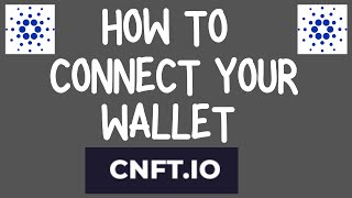 CONNECT YOUR WALLET TO CNFTIO  HOW TO  CNFT HELP [upl. by Jain]